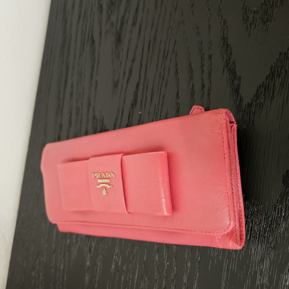 Prada Pink Bow Clutch (COA) - Picture 14 of 16